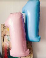 FM Шар Голубой перламутр "Цифра 1" 102 см (БГ-60)