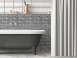 Самоклеящаяся мягкая панель ПВХ Кирпич стальной 770х700х3 мм