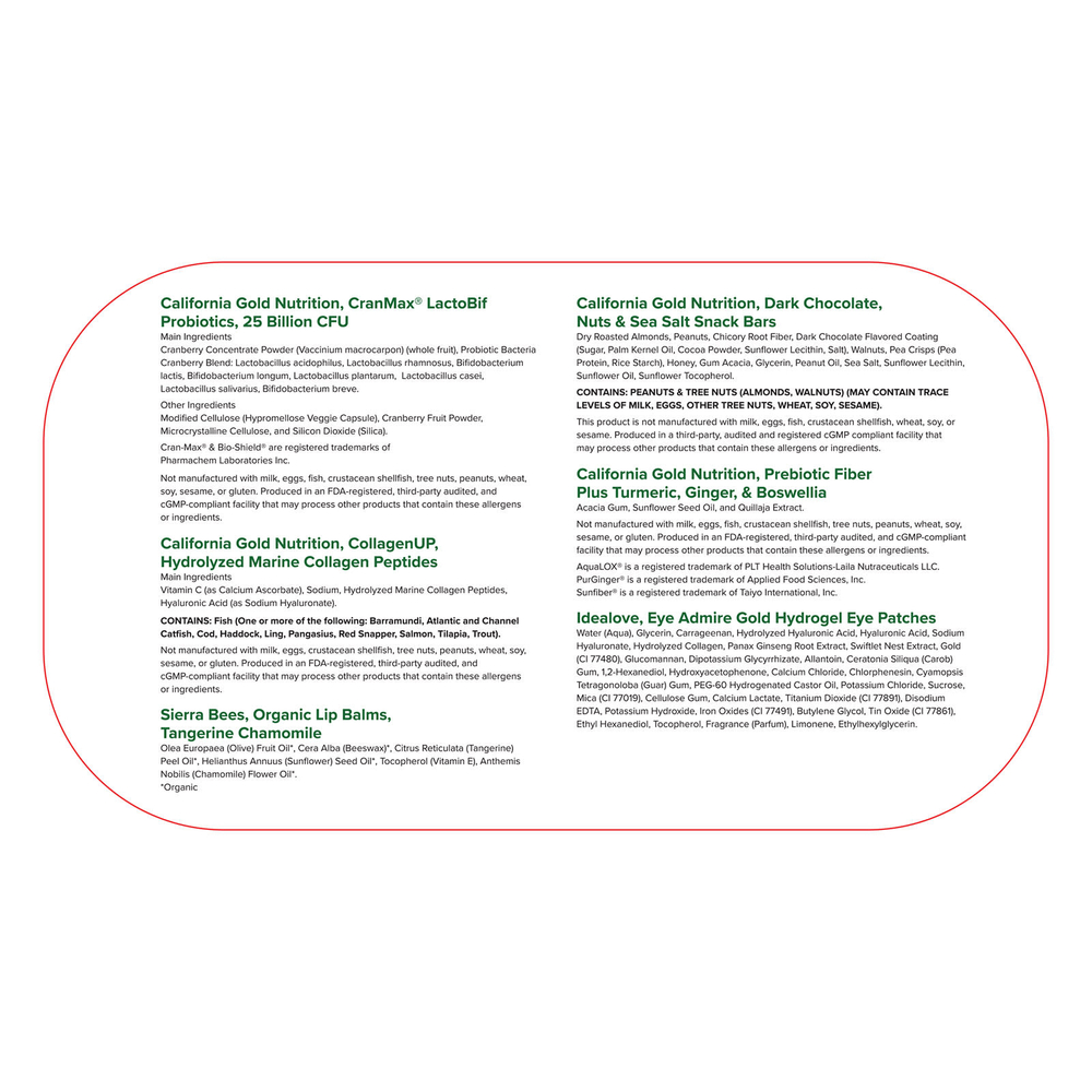 California Gold Nutrition, хиты iHerb, праздничная коллекция, набор из 7 продуктов