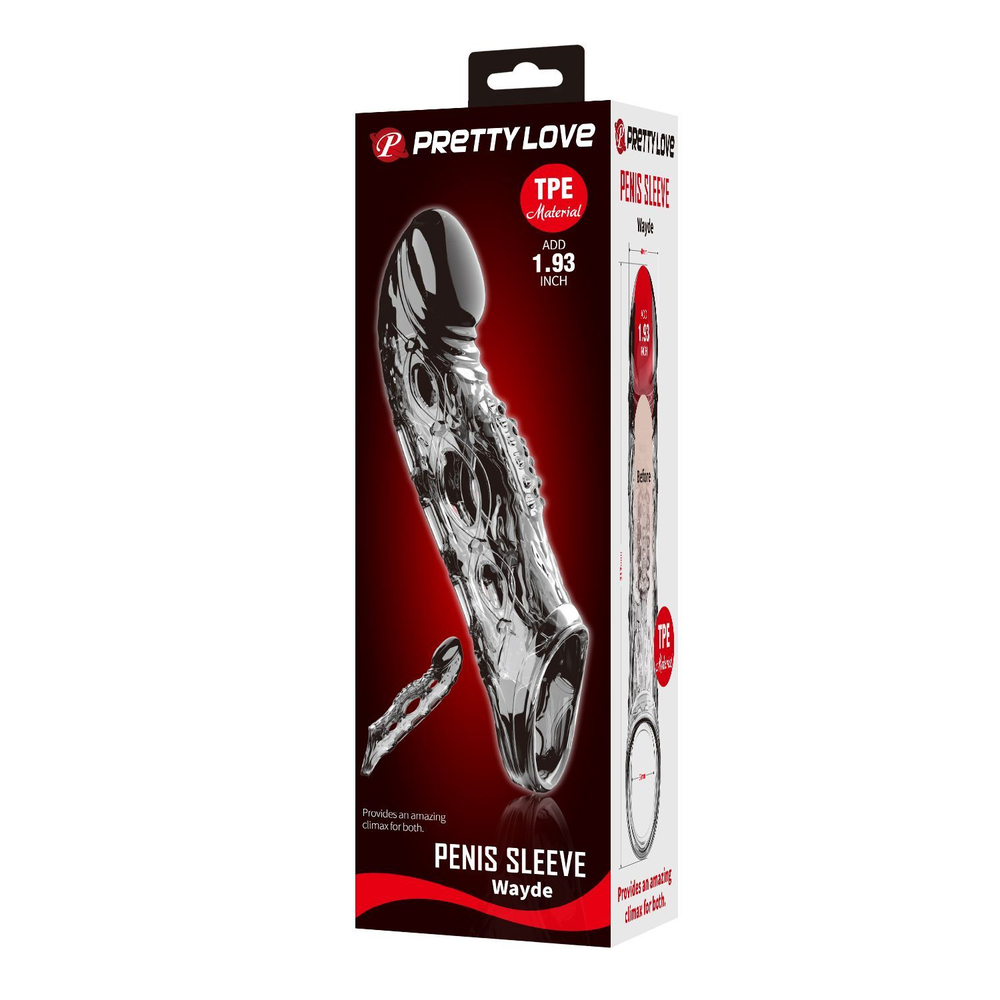 Черная удлиняющая насадка с рельефом Wayde - 21,3 см.