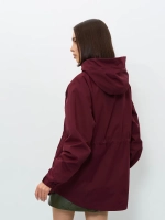 Ветровка с капюшоном удлиненная