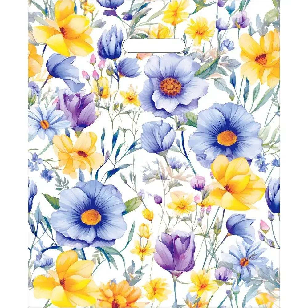 Пакет ПЭ с вырубной ручкой 36+3см(Цветник) Артпласт (х50) (комплект 50 шт)