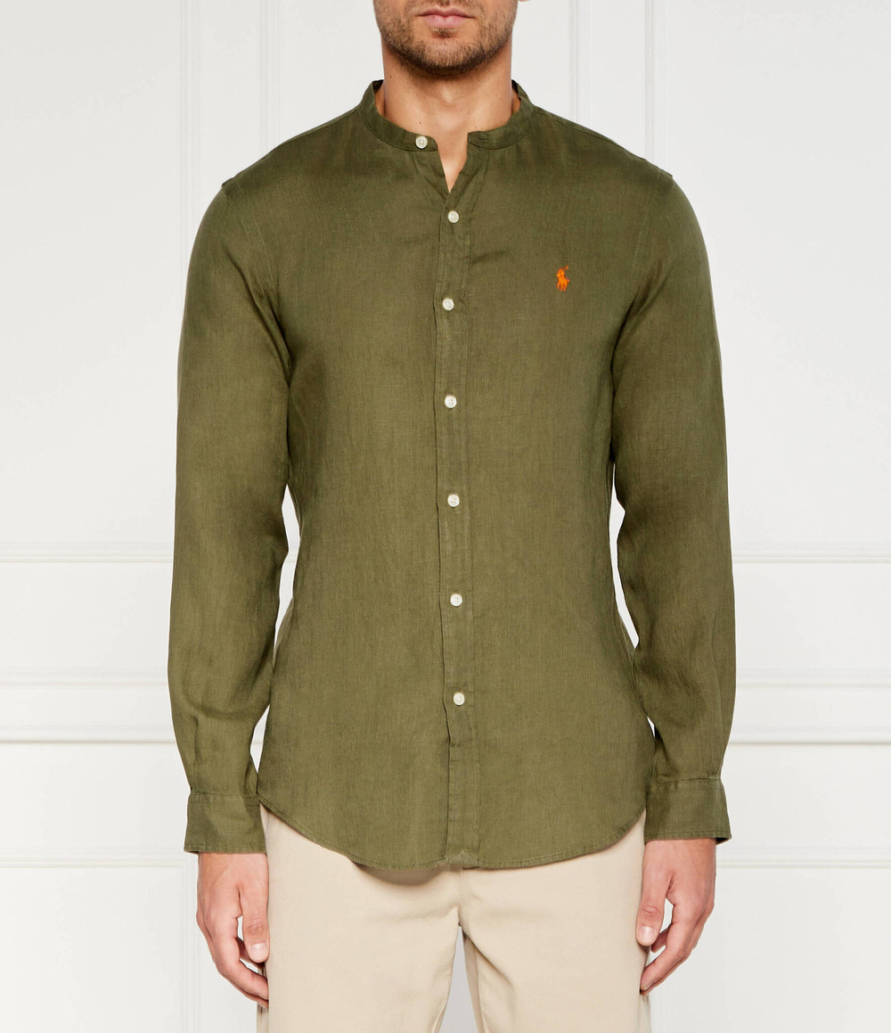 Льняная рубашка POLO RALPH LAUREN - хаки(710906946)