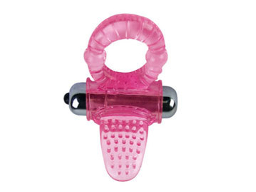 Эрекционное кольцо Baile с вибростимулятором-язычком, 10 режимов