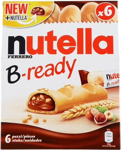 Nutella B-ready - хрустящий вафельный печенье с шоколадной начинкой - nutella