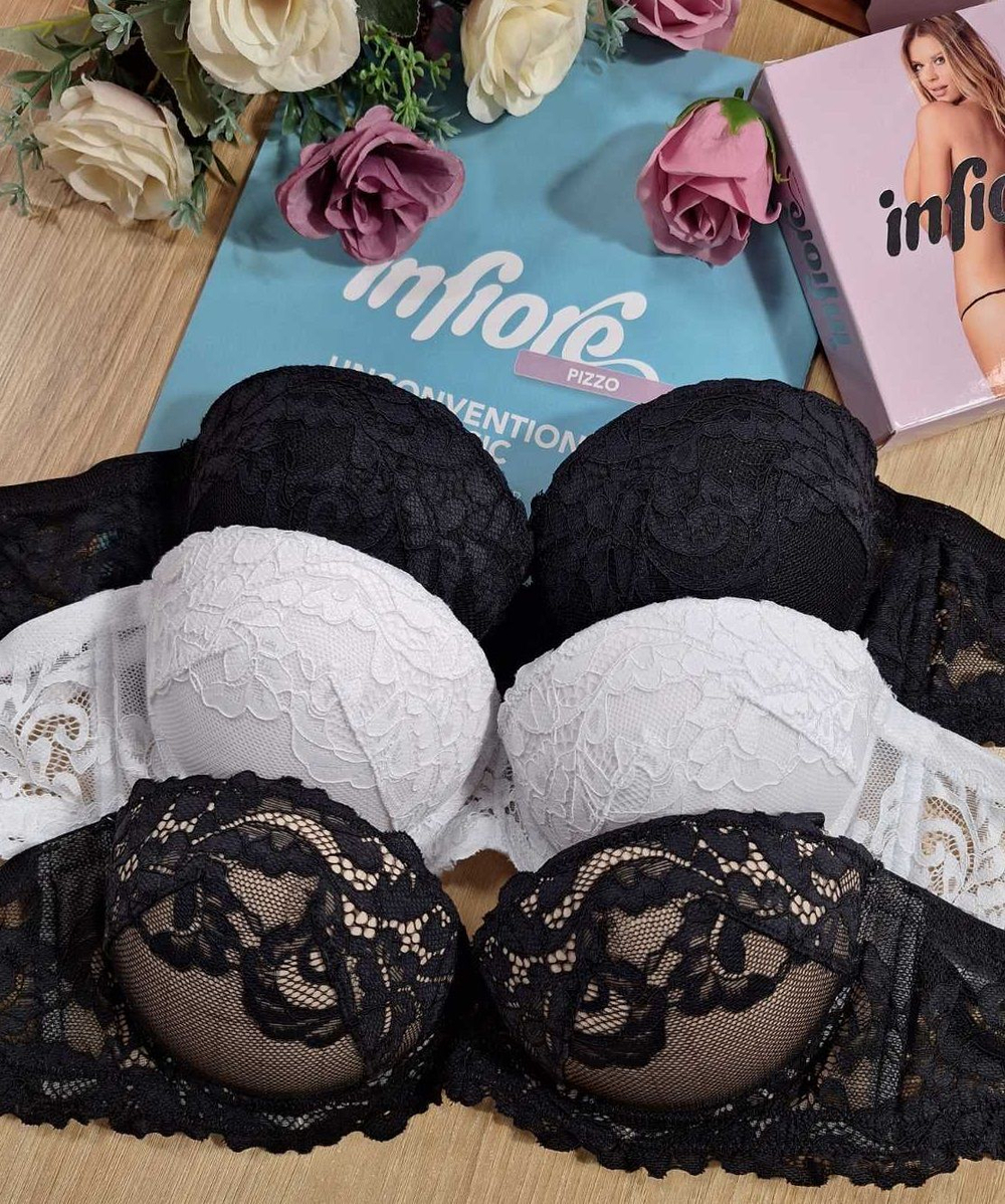 Бюстгальтер с супер пуш-ап чашкой (Размер: 3B) (Цвет: черный)