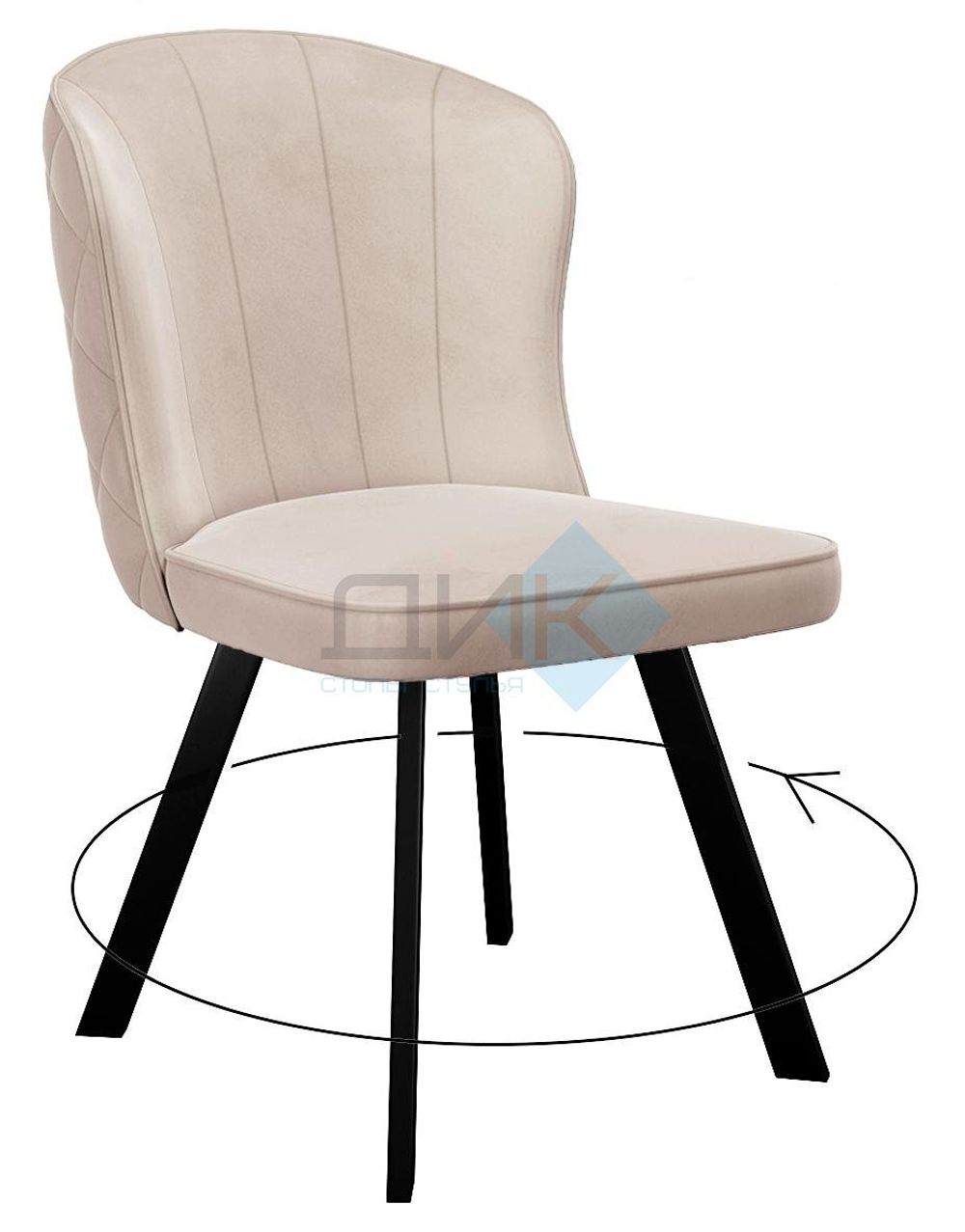 Стул DikLine 219 поворотный опоры чёрные