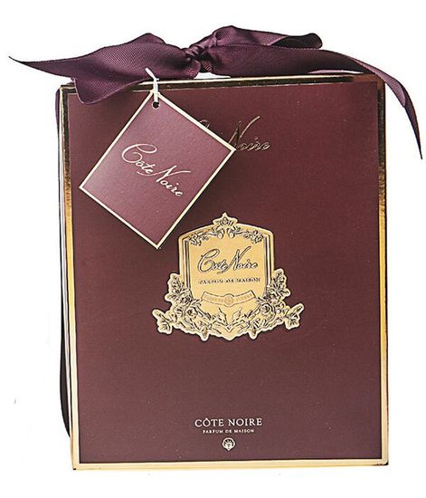 Большая красная свеча "ёлочка" с золотым цветком и платком, Cote Noire