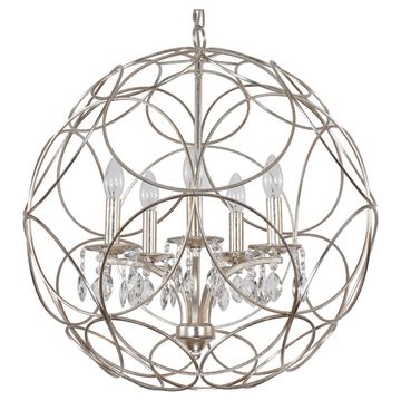 Подвесная люстра Aria SP5 Silver серебро Crystal Lux