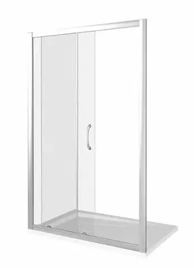 Душевая дверь в нишу Bas Latte WTW-140-G-WE 140*185 с поддоном 3см