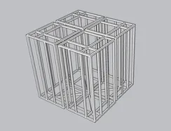 Металлоконструкция для монтажа интерьерного экрана