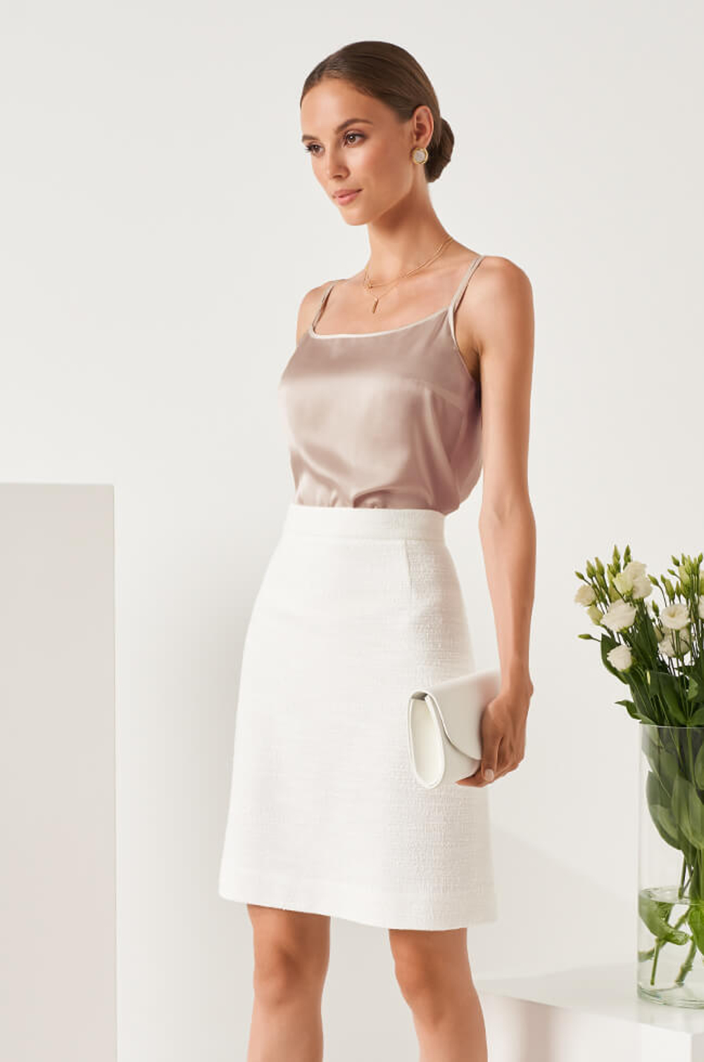 22863 Блузка женская (пудровый)