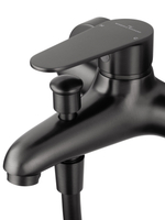 Смеситель для ванны с душем WONZON & WOGHAND ALFA, Темный графит (WW-AE3204-BGG)