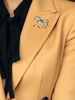 Брошка "Белая лошадь". Женская брошь,украшение.Подарок на новый год. Символ года