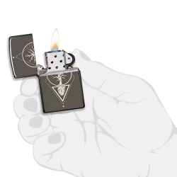 Зажигалка Zippo 49687 Heart of Tree Design, Black Ice