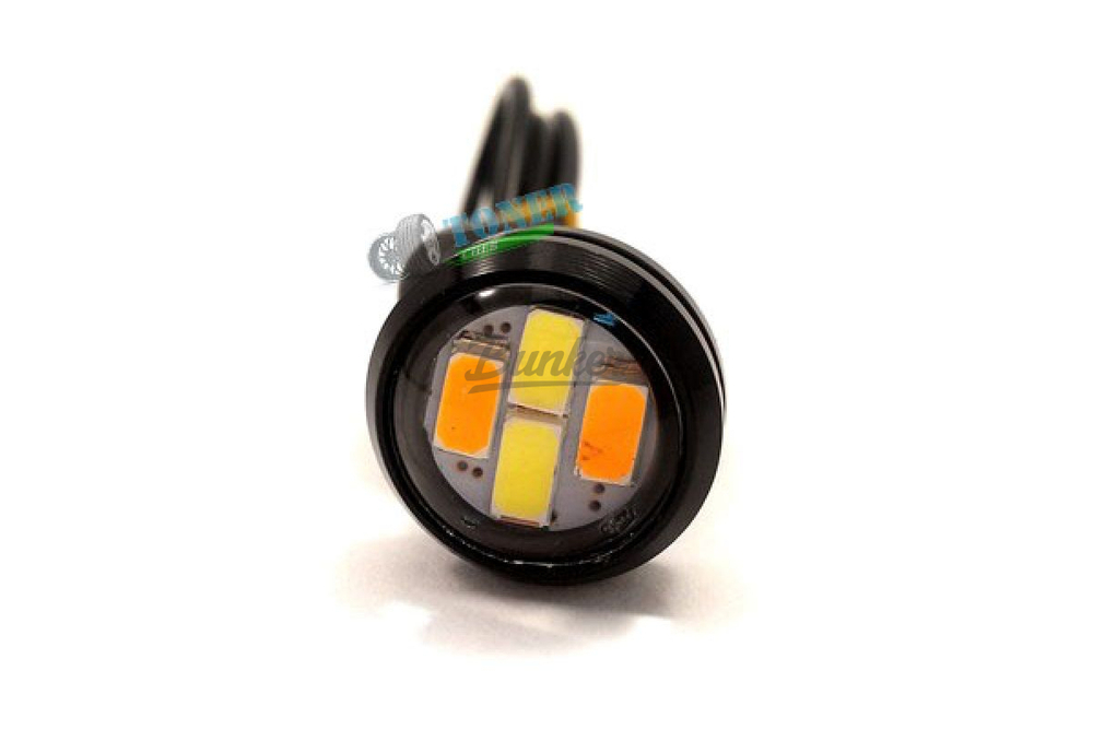 Лампа ДХО "Орлиный глаз", CK-4SMD-5630-23мм белый-желтый, (шт.)