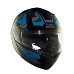 Шлем интеграл Royal Enfield, цвет - черно-синий, размер - L (600 мм), арт. RRGHEP000570 (HESS22014GLOSS BLACK & BLUE)