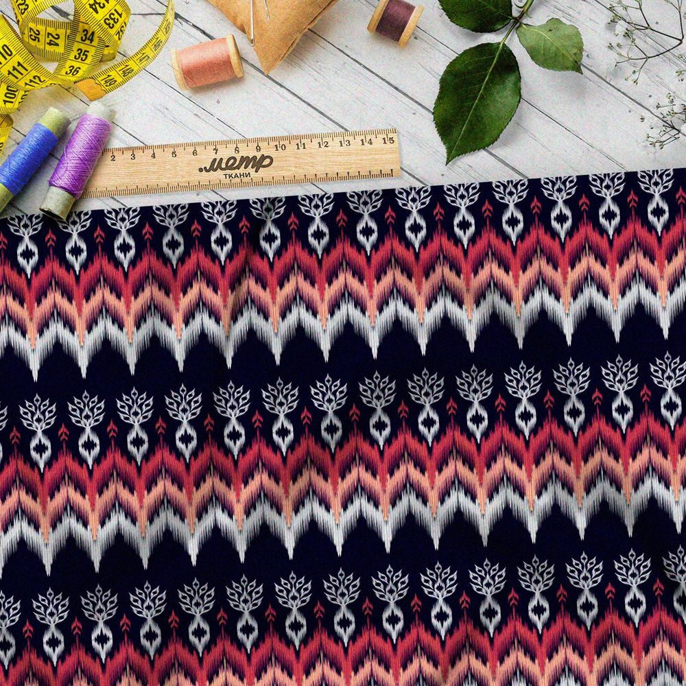 Ткань блэкаут племенной симметричный узор