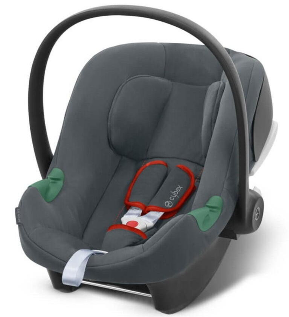 Коляска Cybex Balios S Lux TPE complete Aton B2 Steel Grey 3 в 1 Stormy Blue с дождевиками