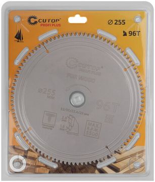Диск пильный по дереву с тефлоновым покрытием 96Т, CUTOP Profi plus, 255 х 1,8/2,6 х 32/30/25,4/20 мм