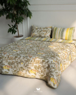 Комплект стеганного покрывала и 2 наволочек Kaj Double-Side Yellow Hermodr 130220319 Иран