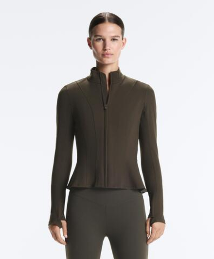 Oysho Куртка Evermove с баской, коричневый