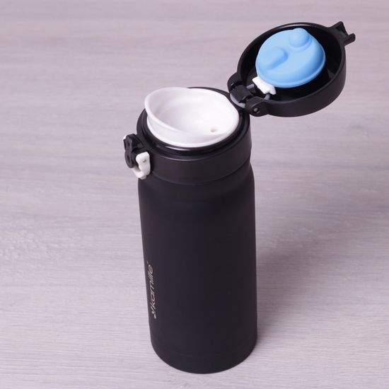 Термос-бутылка 450 мл. Kamille KM-2005A из нержавеющей стали (черный, голубой, зелёный)