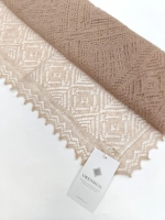 Оренбургский пуховый палантин А14060-29 бежевый