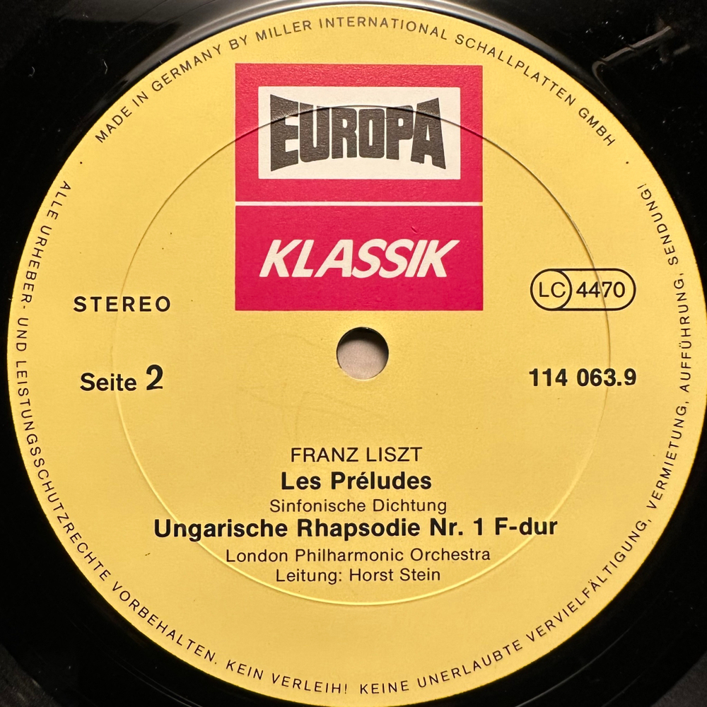 Сметана - Влтава, В чешских лугах и лесах / Лист - Прелюдии, Венгерская рапсодия №1 (Германия)