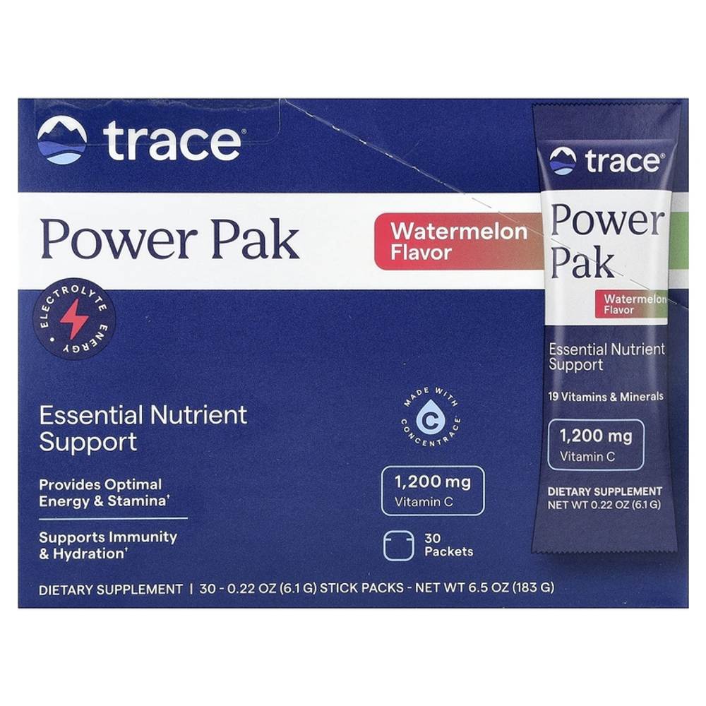 Trace PowerPak, watermelon flavor 30 packets.