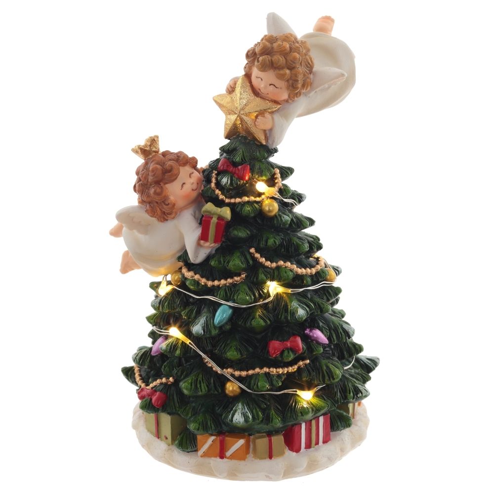 GAEM Фигурка декоративная с подсветкой "Елочка", L9 W8,5 H14 см (3 x LR44.)