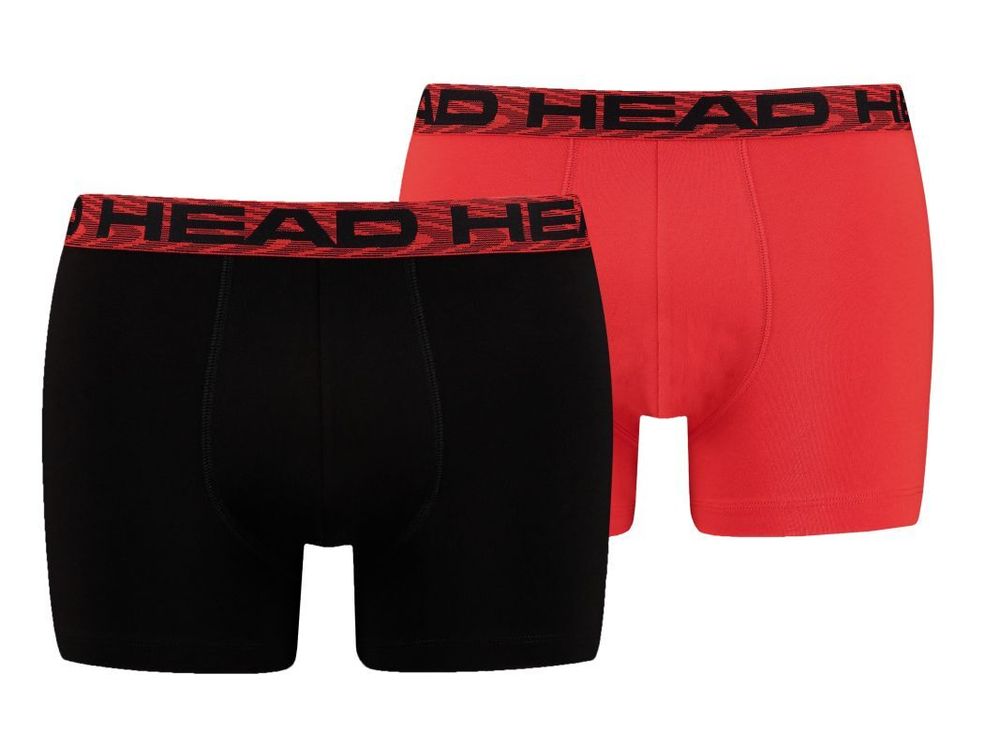 Мужские спортивные боксеры Head Men&#39;s Seasonal Boxer 2P - black/red combo