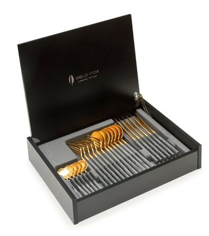 Набор NEO GREY GOLD 46столовые приборы Belo Inox Золотой