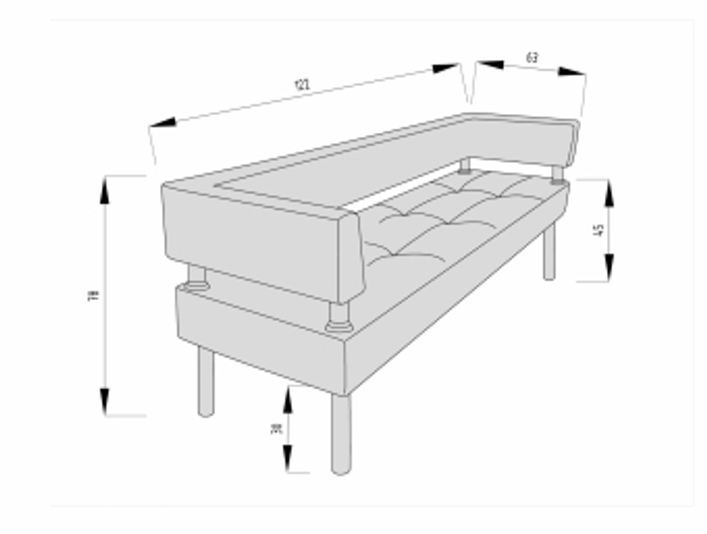 Диван Сатурн двухместный