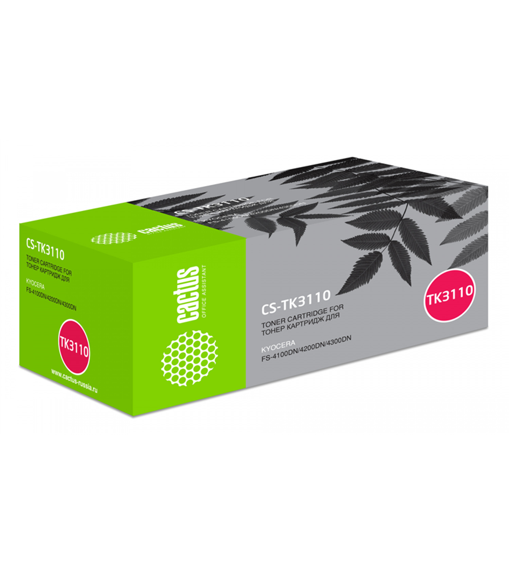 Cactus CS-TK3110 TK-3110 черный (15500стр.) для Kyocera Ecosys FS-4100DN/4200DN/4300DN