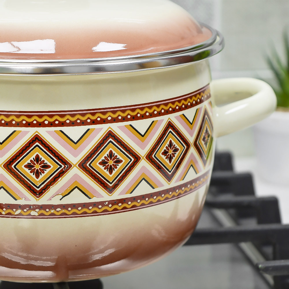 Кастрюля 2л "Шоколад" слоновая кость