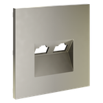 Накладка для розетки компьютерной двойной RJ45+RJ45 кат.6, S70 (шелк)