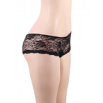 Трусики на завязках с доступом, черные, 3XL-4XL