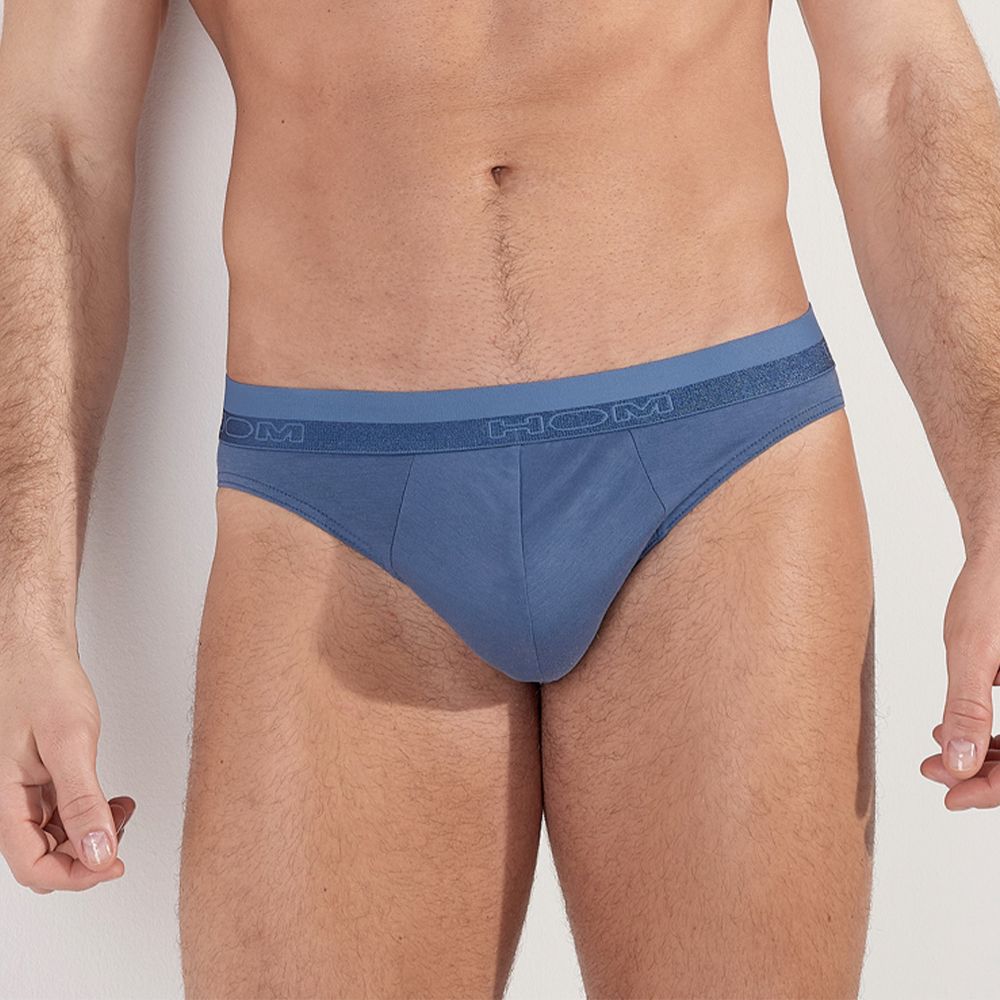 Мужские трусы брифы голубые HOM Classic 40-0204-0054