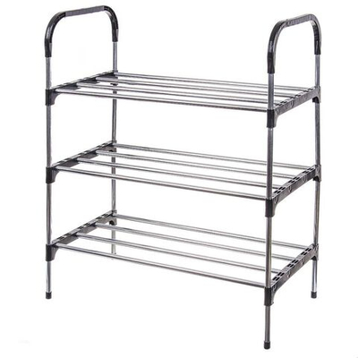 Полка для обуви, пластик/металл, 3 секц, 60х30х65 см, T2020-2589