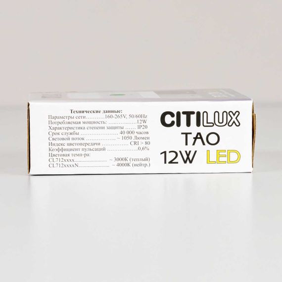 Накладной светодиодный светильник Citilux Тао CL712X120N