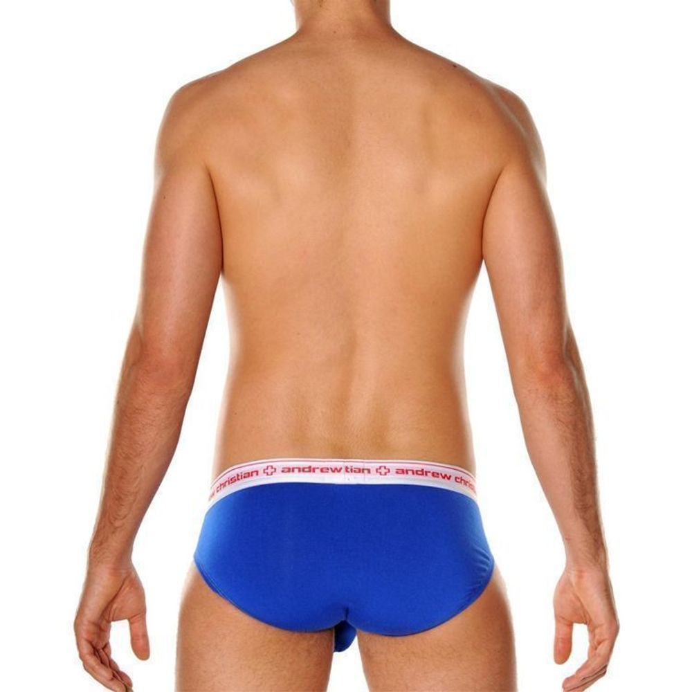 Мужские трусы брифы голубые Andrew Christian Blue Brief