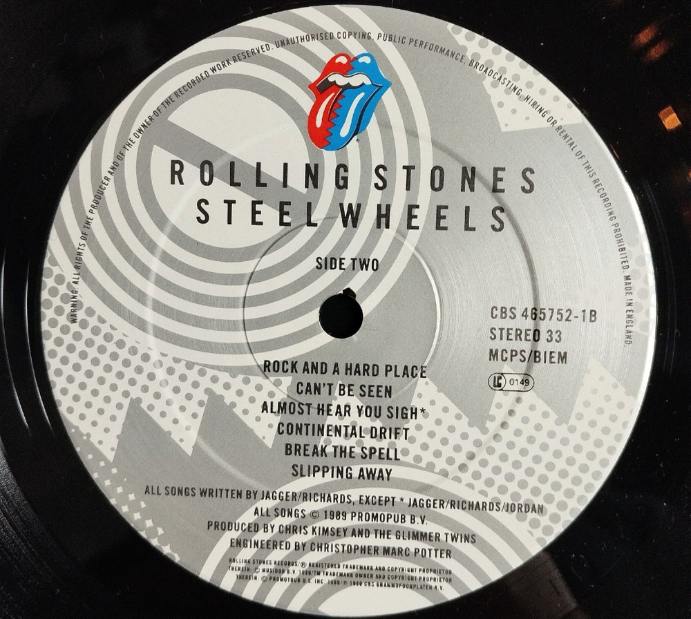Винтажная виниловая пластинка LP Rolling Stones Steel Wheels (UK 1989)