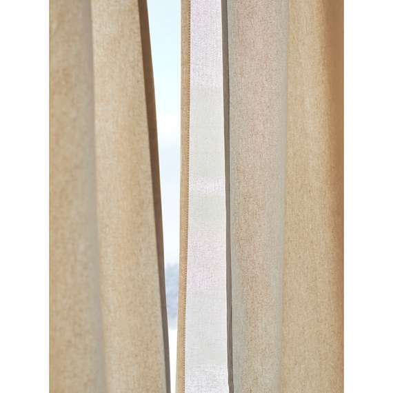 Штора из хлопка базовая бежевого цвета из коллекции essential, 150х290 см