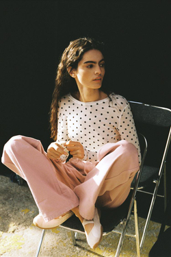 ZARA ФУТБОЛКА SUPIMA® В ГОРОШЕК, ЧЕРНЫЙ/БЕЛЫЙ