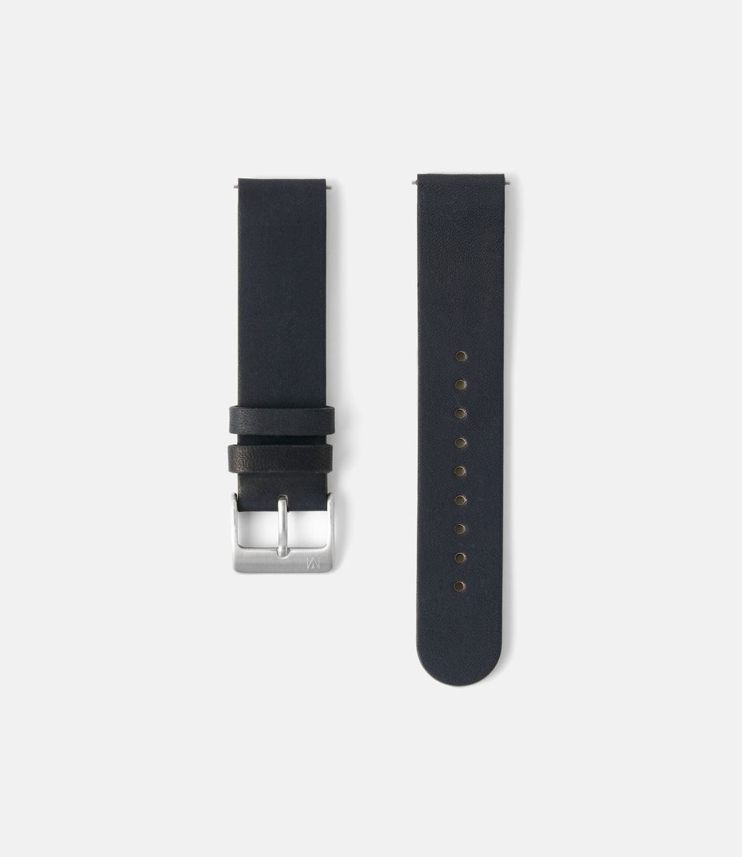 Maven Strap Navy Leather Silver — ремешок для часов