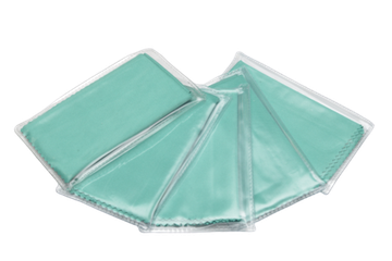 Салфетка микрофибра 15х18(зеленая)в  упаковке.