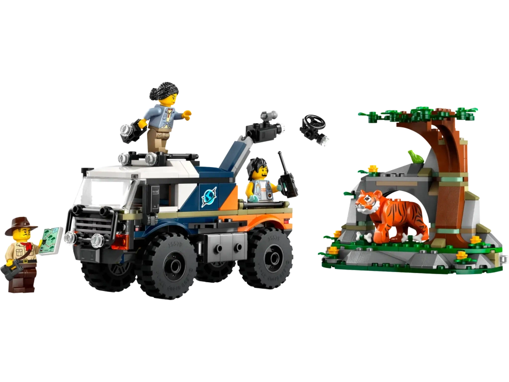 Конструктор LEGO City 60426 Исследователь джунглей на внедорожном грузовике