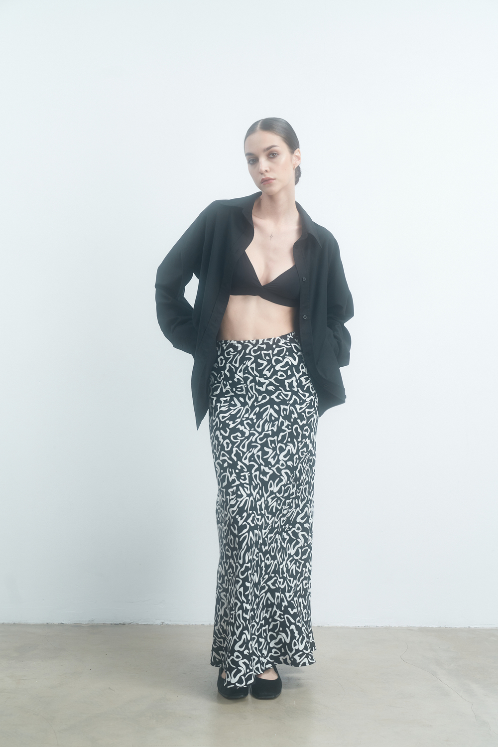 Юбка миди в принт