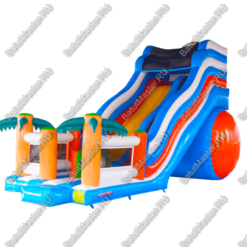 Надувной батут-горка "Супер-волна" 13*6*8 м